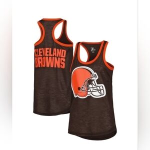 NEW Womens NFL G-III 4Her Carl Banks Brown Cleveland Browns Tater Tank Top Large
